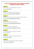NC BLET STATE EXAM LATEST ACTUAL EXAM WITH VERIFIED&NewLine;QUESTIONS & CORRECT ANSWERS
