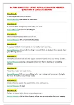 NC DMV PERMIT TEST LATEST ACTUAL EXAM WITH VERIFIED&NewLine;QUESTIONS & CORRECT ANSWERS&NewLine;