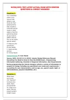 NCIDQ IDFX&colon; TEST LATEST ACTUAL EXAM WITH VERIFIED&NewLine;QUESTIONS & CORRECT ANSWERS