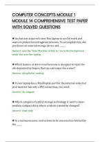 COMPUTER CONCEPTS MODULE 1&NewLine;MODULE 14 COMPREHENSIVE TEST PAPER&NewLine;WITH SOLVED QUESTIONS