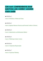 CON 1100V COMPREHENSIVE EXAM&NewLine;QUESTIONS AND CORRECT ANSWERS&NewLine;STUDY GUIDE