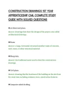 CONSTRUCTION DRAWINGS 1ST YEAR&NewLine;APPRENTICESHIP CML COMPLETE STUDY&NewLine;GUIDE WITH SOLVED QUESTIONS