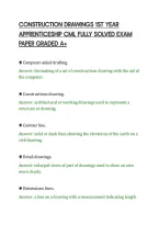CONSTRUCTION DRAWINGS 1ST YEAR&NewLine;APPRENTICESHIP CML FULLY SOLVED EXAM&NewLine;PAPER GRADED A&plus;
