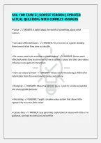NSG 100 EXAM 2 &vert; NEWEST VERSION &vert; UPDATED&NewLine;ACTUAL QUESTIONS WITH CORRECT ANSWERS&NewLine;