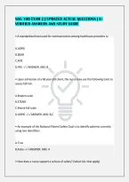 NSG 100 EXAM 2 &vert; UPDATED ACTUAL QUESTIONS &vert; A&plus;&NewLine;VERIFIED ANSWERS AND STUDY GUIDE