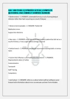 NSG 100 EXAM 2 &vert; UPDATED ACTUAL &vert; COMPLETE&NewLine;QUESTIONS AND CORRECT VERIFIED ANSWERS