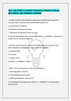 NSG 100 EXAM 2 &vert; NEWEST VERSION &vert; UPDATED ACTUAL&NewLine;QUESTIONS AND VERIFIED ANSWERS