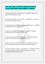 NSG 100 EXAM 1 &vert; NEWEST VERSION &vert; UPDATED&NewLine;ACTUAL QUESTIONS WITH CORRECT ANSWERS&NewLine;