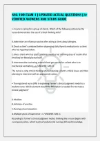 NSG 100 EXAM 1 &vert; UPDATED ACTUAL QUESTIONS &vert; A&plus;&NewLine;VERIFIED ANSWERS AND STUDY GUIDE