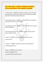 NSG 100 EXAM 1 &vert; NEWEST VERSION &vert; UPDATED&NewLine;ACTUAL QUESTIONS AND VERIFIED ANSWERS