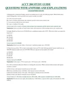 ACCT 201 Exams 1&comma; 2 &comma;3&4 &plus; Midterm & Final Exam&comma; Exam Prep&comma; Study Guide & Practice Questions with Answers and Explanations Bundle
