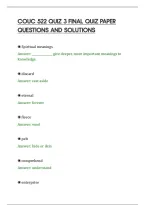 COUC 522 QUIZ 3 FINAL QUIZ PAPER&NewLine;QUESTIONS AND SOLUTIONS