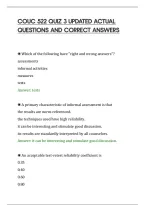 COUC 522 QUIZ 3 UPDATED ACTUAL&NewLine;QUESTIONS AND CORRECT ANSWERS