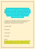SIE &lpar;SECURITIES INDUSTRY ESSENTIALS&rpar; EXAM NEWEST ACTUAL EXAM 2026- 2027 COMPLETE EXAM QUESTIONS AND CORRECT VERIFIED ANSWERS WITH DETAILED RATIONALES &lpar;100&percnt; RELIABLE SOLUTIONS&rpar; RECENTLY UPDATED VERSION EDITION 2026 SIE EXAM&vert;GUARANTEED PASS A&plus; &vert;BRAND NEW&excl;&excl;&excl;