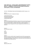 HVAC GWP A2LS &ndash; EXCELLENCE LOW REFRIGERANT SAFETY &lpar;MILDLY FLAMMABLE&rpar; CERTIFICATION EXAM 300 Questions with Answers&comma; Choices&comma; and Rationales&period;pdf&NewLine;&NewLine;