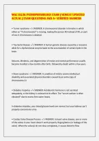 WGU D236 PATHOPHYSIOLOGY EXAM &vert; NEWEST UPDATED&NewLine;ACTUAL &vert; EXAM QUESTIONS AND A&plus; VERIFIED ANSWERS