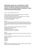 300-question practice set is compiled from verified student study guides&comma; third-party exam-preparation materials&comma; and the official Railroad Commission of Texas LP-Gas Examination Study Guides&period;pdf&NewLine;&NewLine;