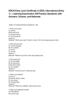 NOCN Entry Level Certificate in ESOL International &lpar;Entry 1&rpar; &ndash; Listening Examination 300 Practice Questions with Answers&comma; Choices&comma; and Rationale &lpar;1&rpar;&period;pdf&NewLine;&NewLine;