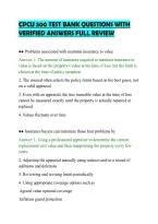 CPCU 500 TEST BANK QUESTIONS WITH&NewLine;VERIFIED ANSWERS FULL REVIEW