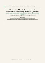 Florida Real Estate Sales Associate Exam 2026&sol;2027 &vert; 100 Verified Questions & Answers &vert; Gold Coast School of Real Estate Prep &vert; 3 Core Domains &vert; Instant Download