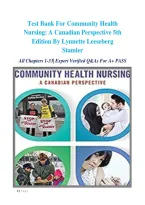 Test Bank for Community Health Nursing A Canadian Perspective 5th Edition by Stamler &vert; Complete Chapters &vert; Updated Latest &vert;A&plus; Pass