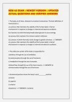 HESI A2 EXAM &vert; NEWEST VERSION &vert; UPDATED&NewLine;ACTUAL QUESTIONS AND VERIFIED ANSWERS