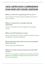 CRCR CERTIFICATION COMPREHENSIVE&NewLine;EXAM PAPER WITH SOLVED QUESTIONS