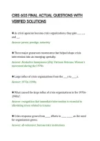 CRIS 605 FINAL ACTUAL QUESTIONS WITH&NewLine;VERIFIED SOLUTIONS