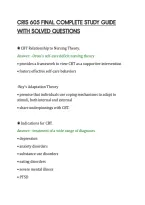 CRIS 605 FINAL COMPLETE STUDY GUIDE&NewLine;WITH SOLVED QUESTIONS