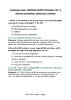 CEBS GBA 2 EXAM &ndash; DIRECTING BENEFITS PROGRAMS PART 2 Questions and Answers&vert; Updated&vert; Pass Guaranteed&NewLine;