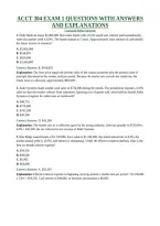 ACCT 304 EXAM 1 QUESTIONS WITH ANSWERS AND EXPLANATIONS &vert; American Public University