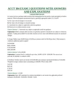 ACCT 304 EXAM 2 QUESTIONS WITH ANSWERS AND EXPLANATIONS &vert; American Public University