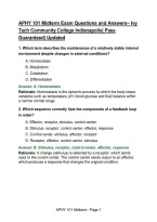 APHY 101 Midterm Exam Questions and Answers&ndash; Ivy Tech Community College Indianapolis&vert; Pass Guaranteed&vert; Updated