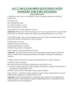 ACCT 304 EXAM PREP QUESTIONS WITH ANSWERS AND EXPLANATIONS &vert; American Public University