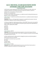 ACCT 304 FINAL EXAM QUESTIONS WITH ANSWERS AND EXPLANATIONS &vert; American Public University