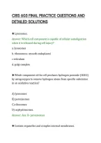CRIS 605 FINAL PRACTICE QUESTIONS AND&NewLine;DETAILED SOLUTIONS&NewLine;