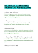 CRIS COMPLETE EXAMINATION TEST&NewLine;QUESTIONS WITH VERIFIED SOLUTIONS