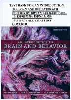 Test Bank for Conv for an Introduction to Brain and Behavior &lpar;6th Edition&rpar; by Bryan Kolb-100 - Graded A&plus; Compreh&period;&period;&period;