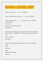 NSG 320&colon; EXAM 3 &vert; UPDATED ACTUAL &vert; COMPLETE&NewLine;EXAM PREPARATION WITH VERIFIED SOLUTIONS&NewLine;