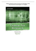 Federal Tax Research 13th Ed &vert; Solutions Manual Chapters 1&ndash;13