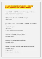 NSG 320&colon; EXAM 3 &vert; NEWEST VERSION &vert; UPDATED&NewLine;ACTUAL QUESTIONS WITH CORRECT ANSWERS