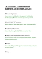CROSSFIT LEVEL 2 COMPREHENSIVE&NewLine;QUESTIONS AND CORRECT ANSWERS