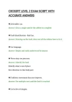 CROSSFIT LEVEL 2 EXAM SCRIPT WITH&NewLine;ACCURATE ANSWERS