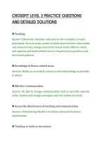 CROSSFIT LEVEL 2 PRACTICE QUESTIONS&NewLine;AND DETAILED SOLUTIONS