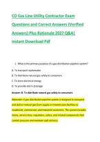 CO Gas Line Utility Contractor Exam &NewLine;Questions and Correct Answers &lpar;Verified &NewLine;Answers&rpar; Plus Rationale 2027 Q&A&vert; &NewLine;Instant Download Pdf