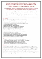 CHAPTER 38 PROVIDING WOUND CARE AND TESTING PRESSURE INJURIES EXAM QUESTIONS WITH CORRECT ANSWERS PLUS RATIONALES&vert; INSTANT DOWNLOAD