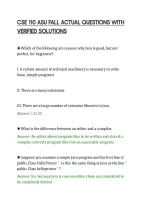 CSE 110 ASU FALL ACTUAL QUESTIONS WITH&NewLine;VERIFIED SOLUTIONS