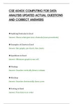 CSE 6040X COMPUTING FOR DATA&NewLine;ANALYSIS UPDATED ACTUAL QUESTIONS&NewLine;AND CORRECT ANSWERS