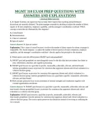 MGMT 310 EXAM PREP QUESTIONS WITH ANSWERS AND EXPLANATIONS &vert; American Public University