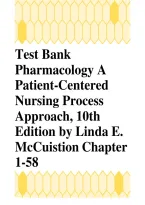 Test Bank &NewLine;Pharmacology A &NewLine;Patient-Centered &NewLine;Nursing Process &NewLine;Approach&comma; 10th &NewLine;Edition by Linda E&period; &NewLine;McCuistion Chapter &NewLine;1-58